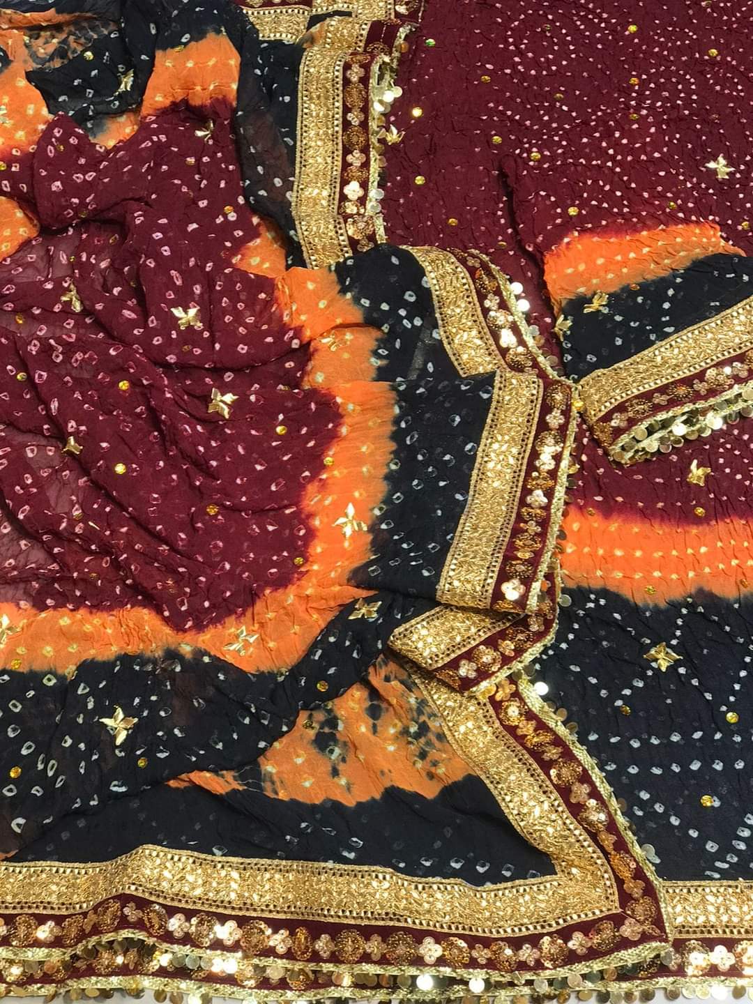 New Arrival Handmade Chunri Gota Work Suit | Premium PK Crinkle Chiffon 2-Piece