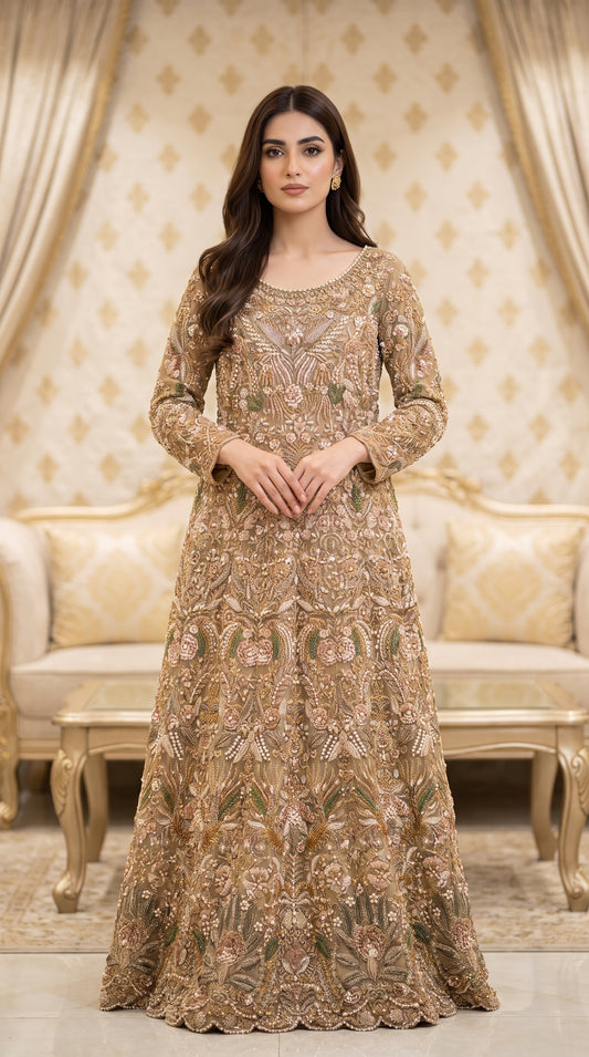 Elegant Soft Net A-Line Dress - Beautiful Party Gown for Women