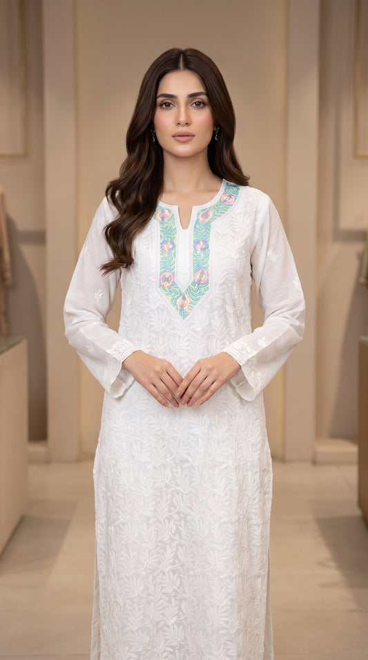 Handmade Indian Lakhwini Chikan Kari & Parsi Gara Work Fabric – Dyeable New Arrivals