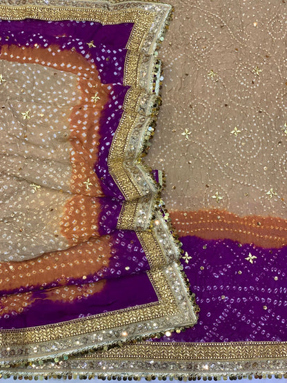 New Arrival Handmade Chunri Gota Work Suit | Premium PK Crinkle Chiffon 2-Piece