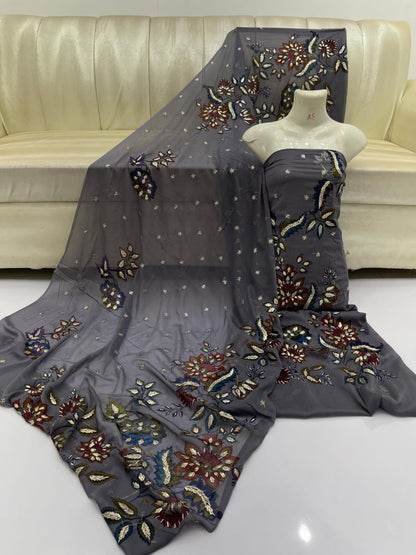 New Arrival Digital Print Gota Work Suit | Premium Soft Bamber Chiffon 2-Piece