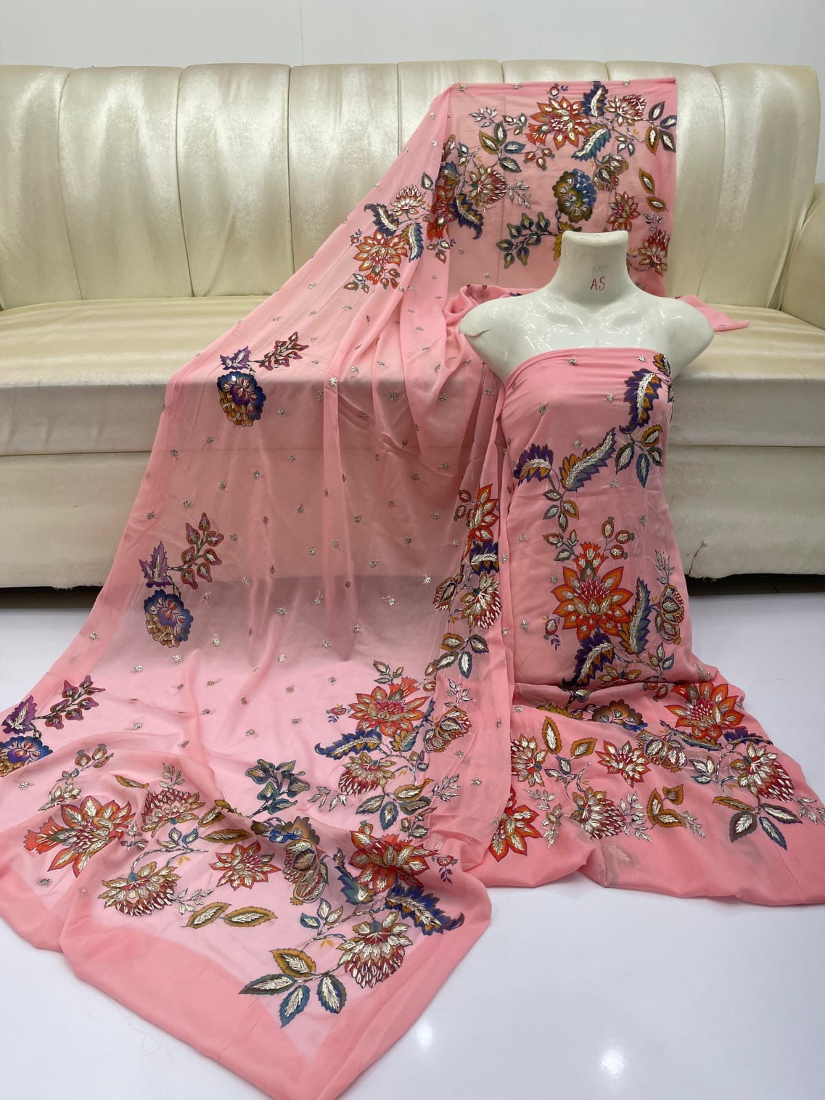 New Arrival Digital Print Gota Work Suit | Premium Soft Bamber Chiffon 2-Piece