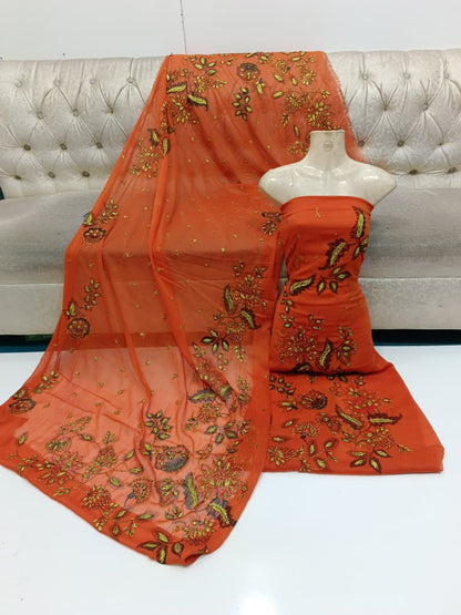 New Arrival Digital Print Gota Work Suit | Premium Soft Bamber Chiffon 2-Piece