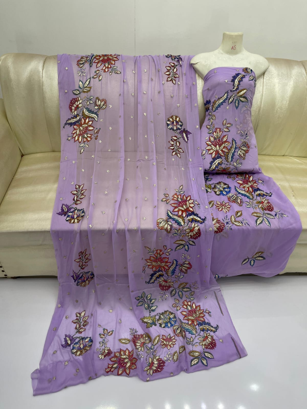 New Arrival Digital Print Gota Work Suit | Premium Soft Bamber Chiffon 2-Piece