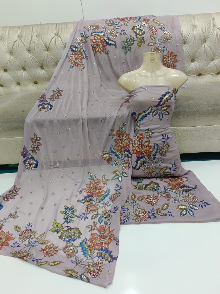 New Arrival Digital Print Gota Work Suit | Premium Soft Bamber Chiffon 2-Piece