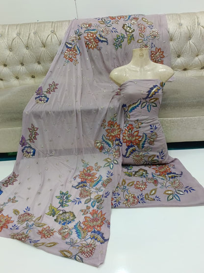 New Arrival Digital Print Gota Work Suit | Premium Soft Bamber Chiffon 2-Piece