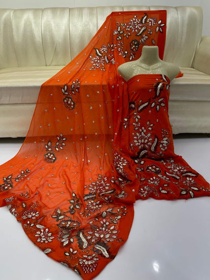 New Arrival Digital Print Gota Work Suit | Premium Soft Bamber Chiffon 2-Piece
