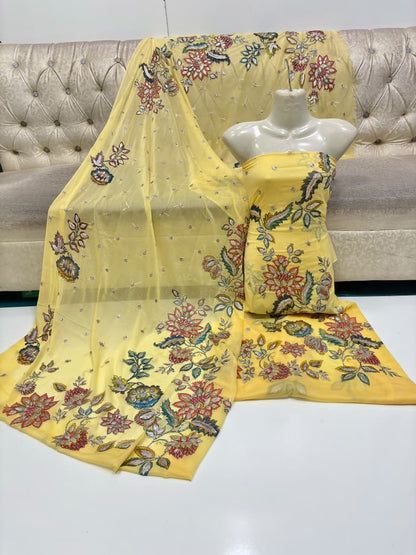 New Arrival Digital Print Gota Work Suit | Premium Soft Bamber Chiffon 2-Piece