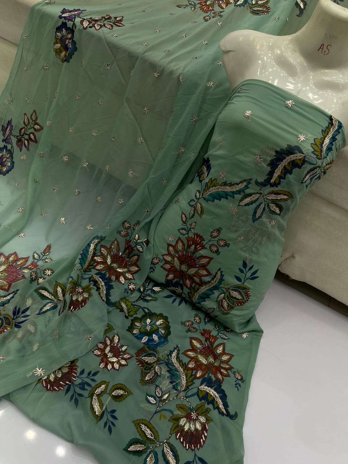 New Arrival Digital Print Gota Work Suit | Premium Soft Bamber Chiffon 2-Piece