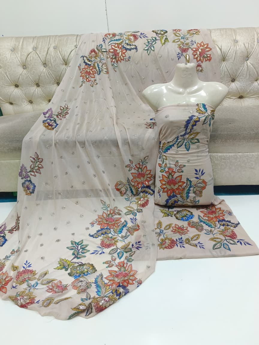 New Arrival Digital Print Gota Work Suit | Premium Soft Bamber Chiffon 2-Piece