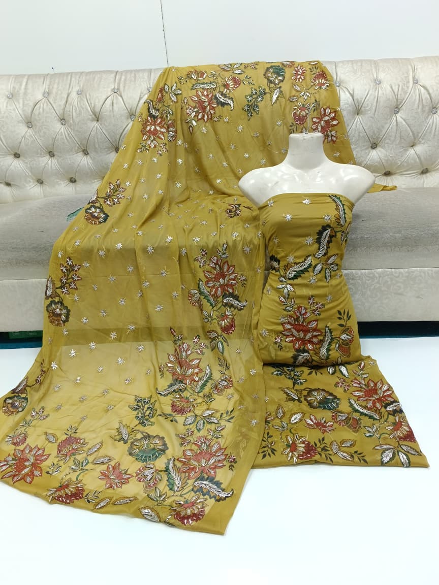 New Arrival Digital Print Gota Work Suit | Premium Soft Bamber Chiffon 2-Piece