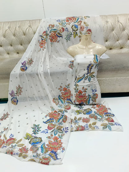 New Arrival Digital Print Gota Work Suit | Premium Soft Bamber Chiffon 2-Piece