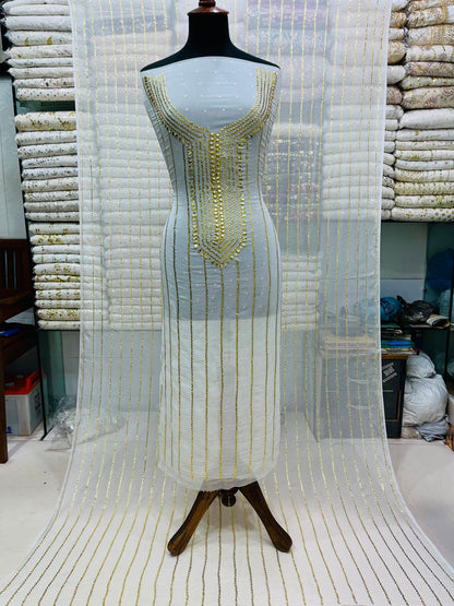 Pure China Crinkle Mukesh & Dana Work Suit
