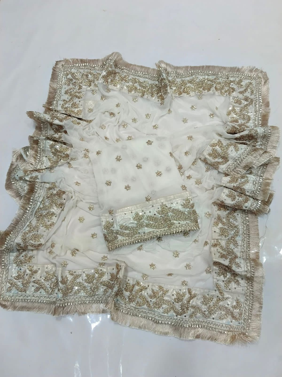 Handcrafted Pure Chiffon Gotta & Sequence Work Suit | Latest Wedding Collection 2026