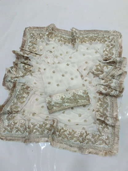 Handcrafted Pure Chiffon Gotta & Sequence Work Suit | Latest Wedding Collection 2026