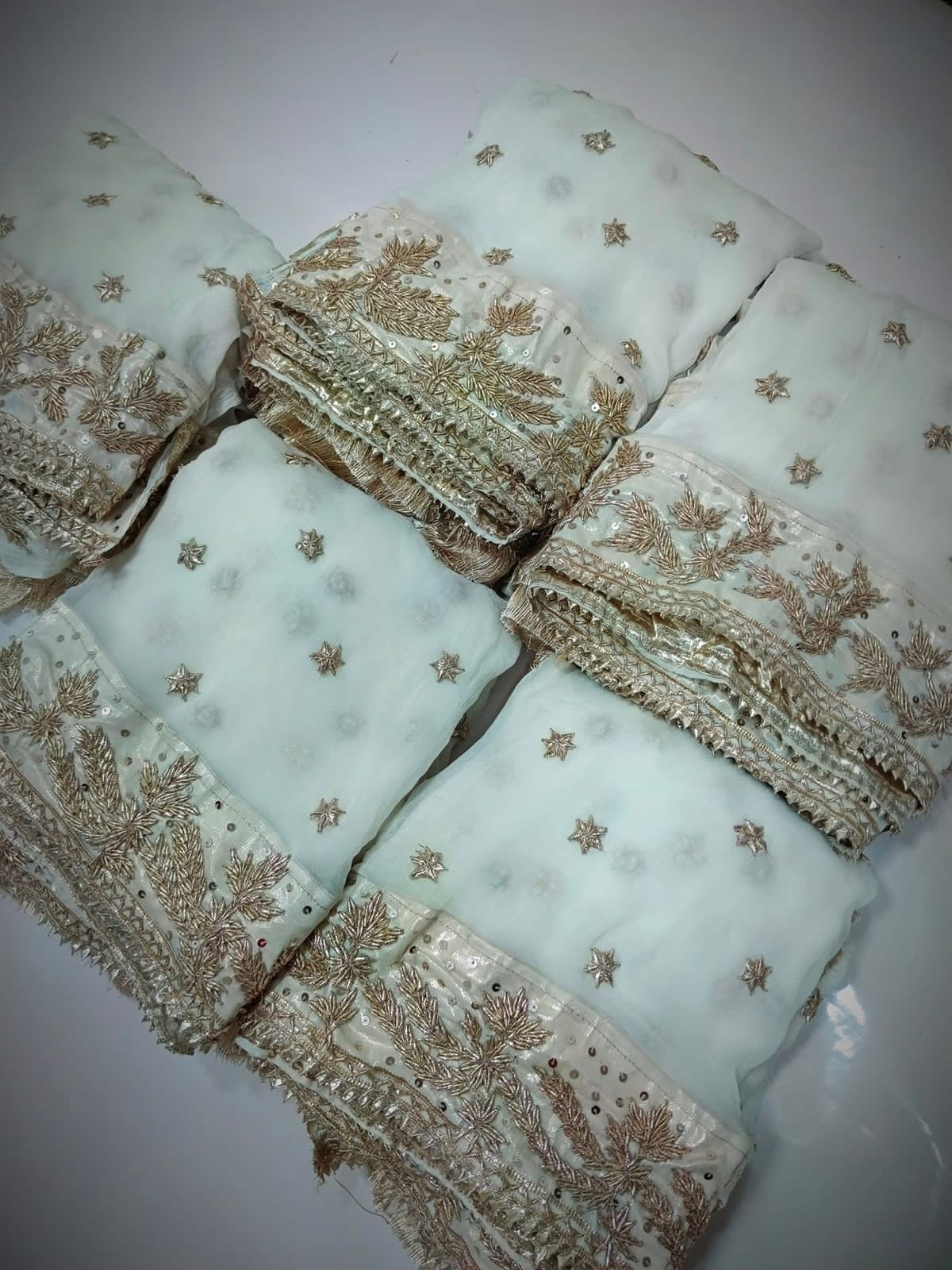 Handcrafted Pure Chiffon Gotta & Sequence Work Suit | Latest Wedding Collection 2026
