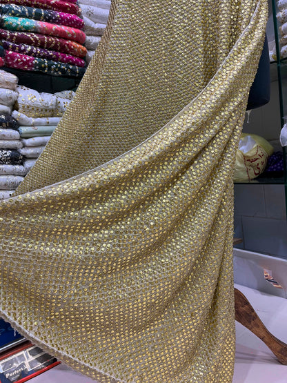 Pure China Karinkal Heavy Mukesh Frock – New Arrival with Computer Tila Zari & Quarter Baton Check Work