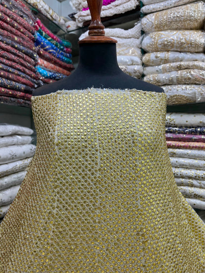 Pure China Karinkal Heavy Mukesh Frock – New Arrival with Computer Tila Zari & Quarter Baton Check Work