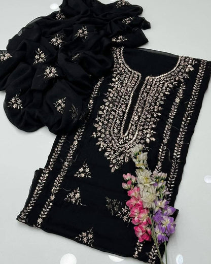 Handmade Gotta Jaal Pure Bamber Chiffon Suit