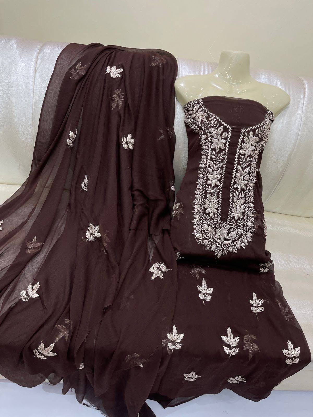 Handmade Gotta Jaal Pure Bamber Chiffon Suit