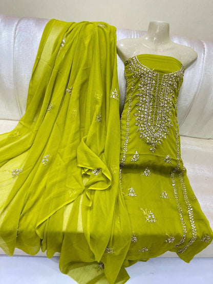 Handmade Gotta Jaal Pure Bamber Chiffon Suit