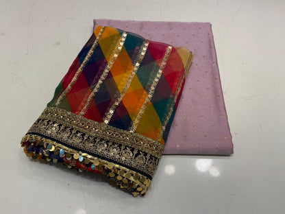 Dot Resham Unstitched 5-Yard Suit & Ready Dupatta