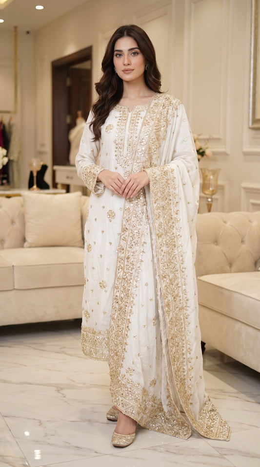 Trending Tilla Gota Work Medium Silk 2pc Suit – Premium Festive Wear