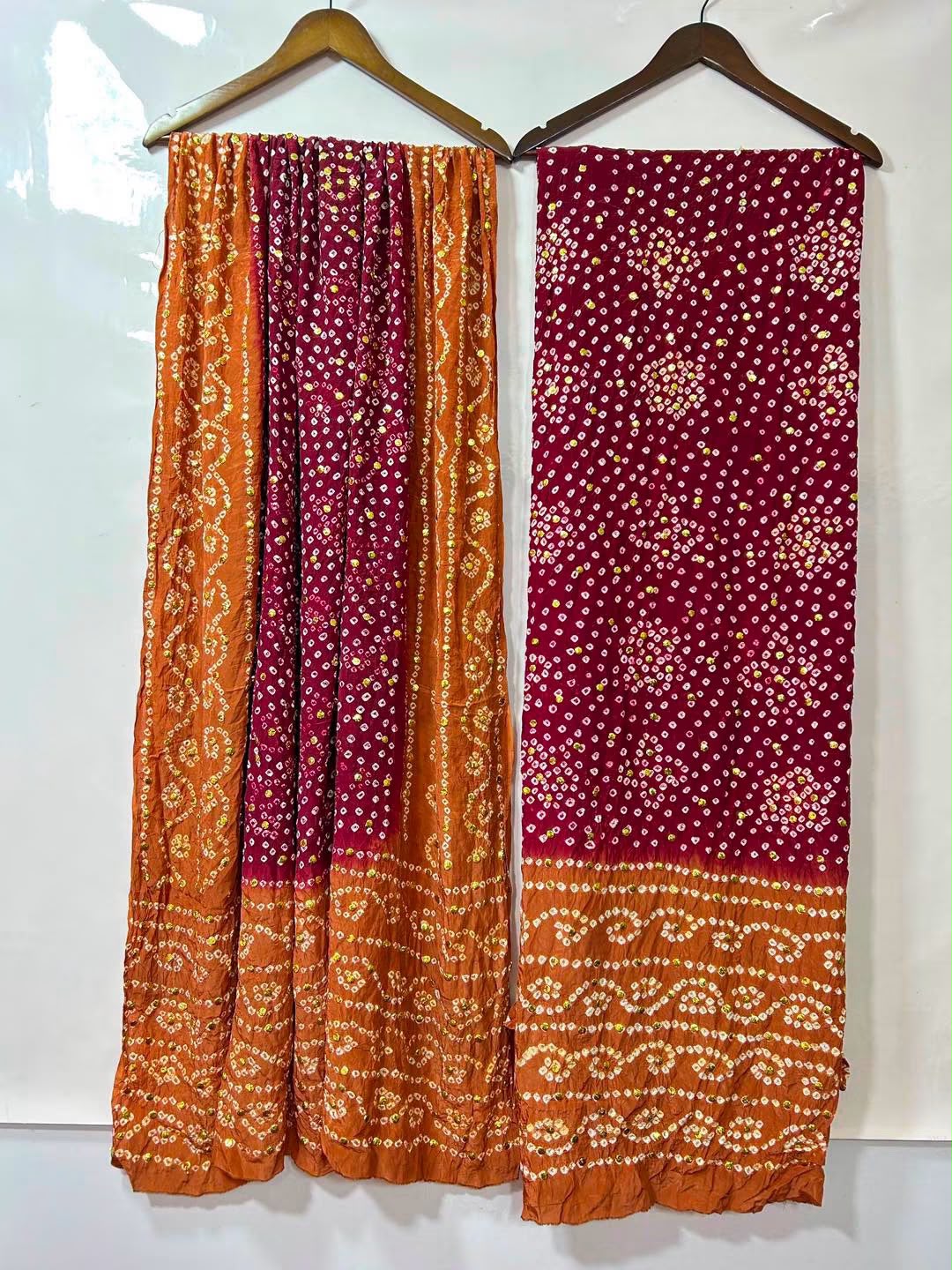 Handmade Chunri Mukaish Shamoz Silk Suit