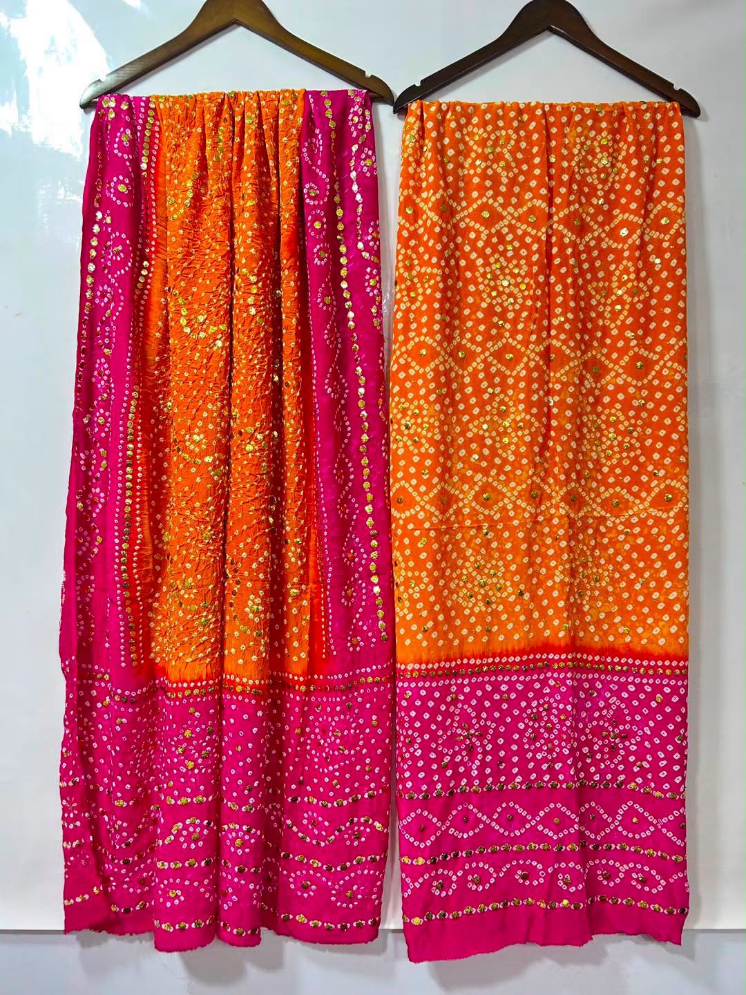 Handmade Chunri Mukaish Shamoz Silk Suit