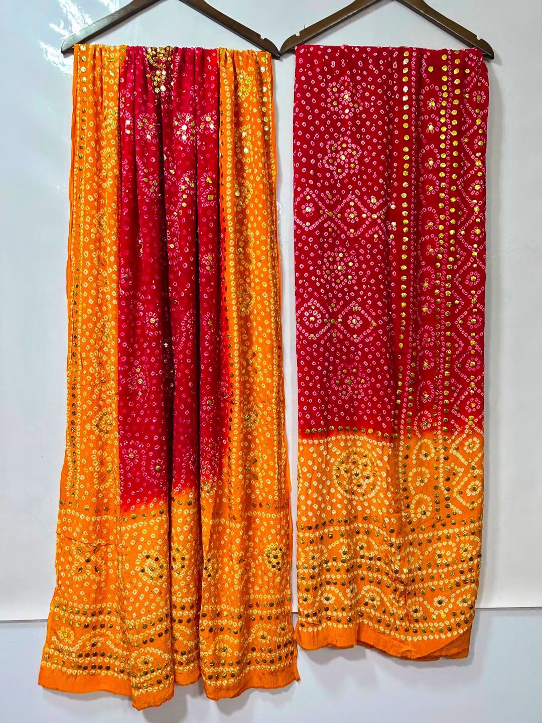 Handmade Chunri Mukaish Shamoz Silk Suit