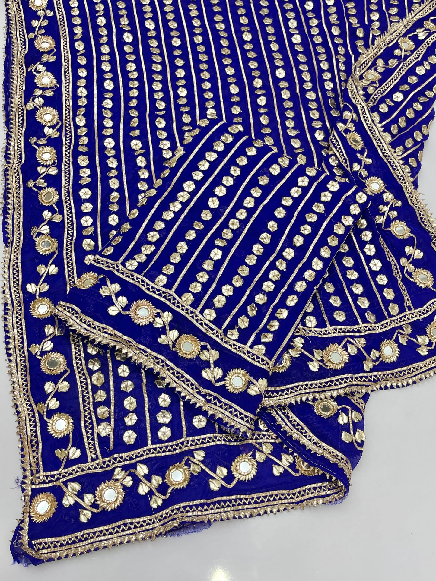 Handcrafted Pure Bamber Chiffon Gotta & Mirror Work Suit | Latest Wedding Collection 2026