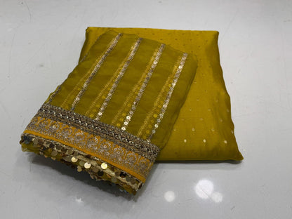 Dot Resham Unstitched 5-Yard Suit & Ready Dupatta